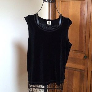 Fitigues Velvet Tank, Black, Large